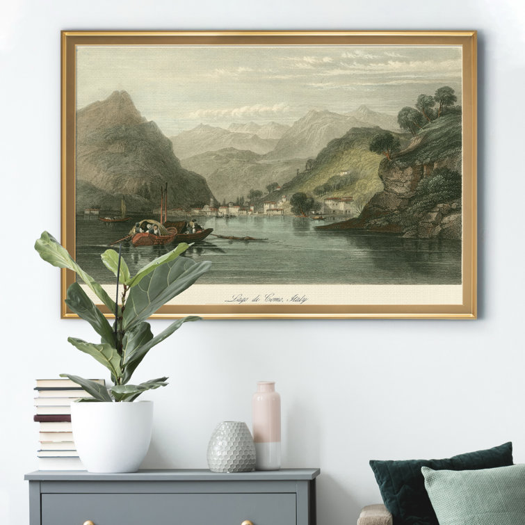 Breakwater Bay Lago Di Como, Italy Framed On Canvas Print Wayfair